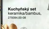 Kuchyňský set keramika/bambus