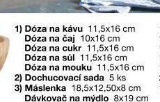 Dózy (káva, cukr, sůl, mouka)