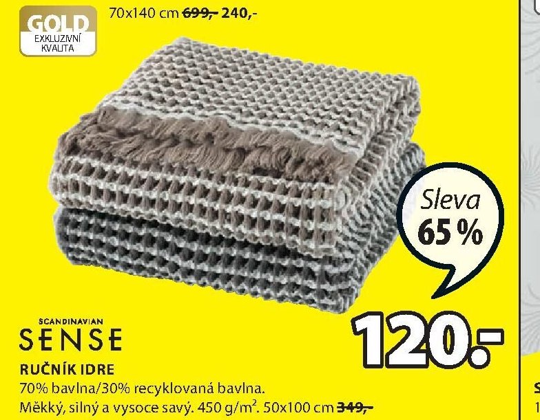 Ručník Idre 50x100 cm