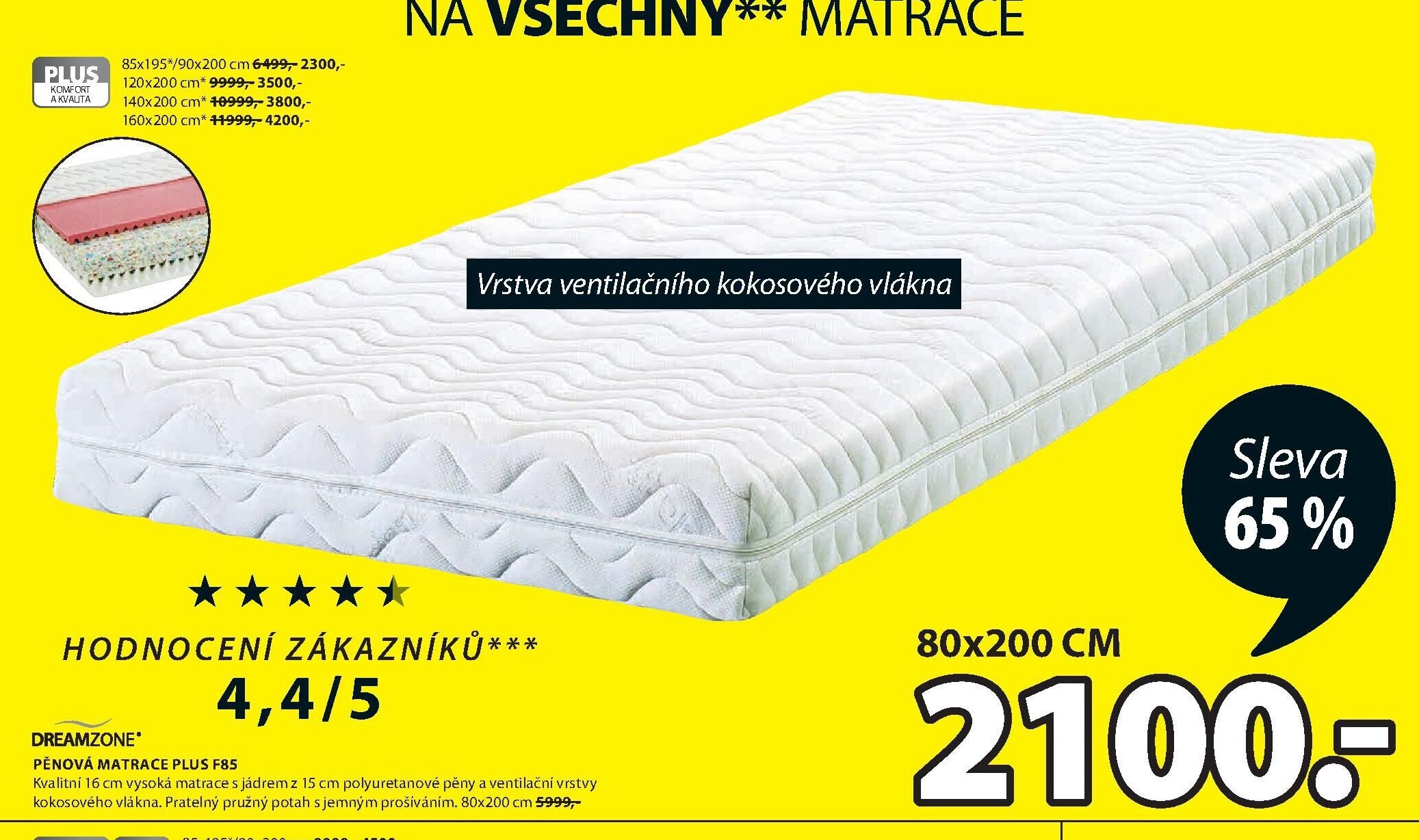 Matrace PLUS F85