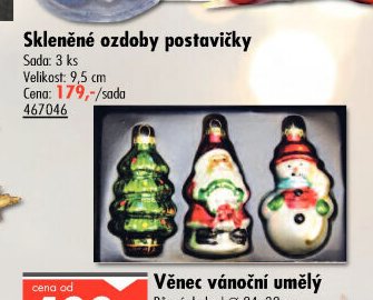 Skleněné ozdoby postavičky