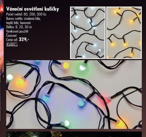 Vánoční osvětlení kuličky