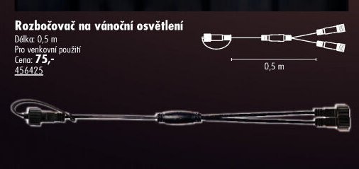 Rozbočovač na vánoční osvětlení