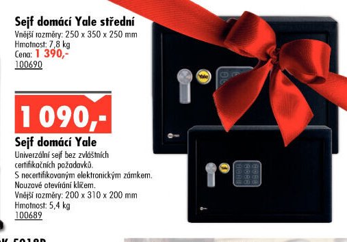Sejf domácí Yale střední