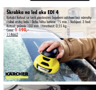 Škrabka na led aku EDI 4