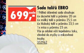 Sada talířů EBRO