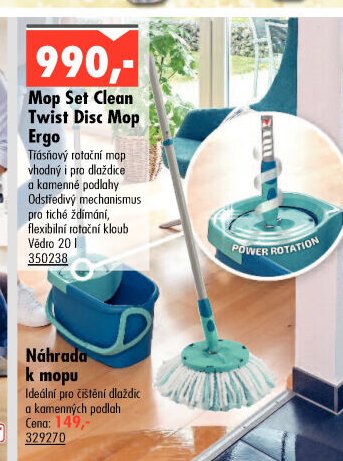 Mop Set Clean Twist Disc Mop Ergo