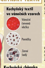 Kuchyňský textil ve vánočních vzorech