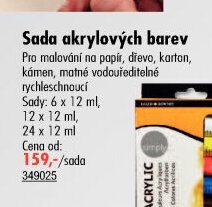 Sada akrylových barev