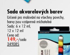 Sada akvarelových barev