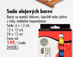 Sada olejových barev