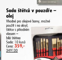 Sada štětců v pouzdře - olej