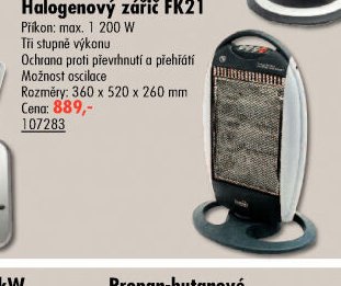 Halogenový zářič FK21