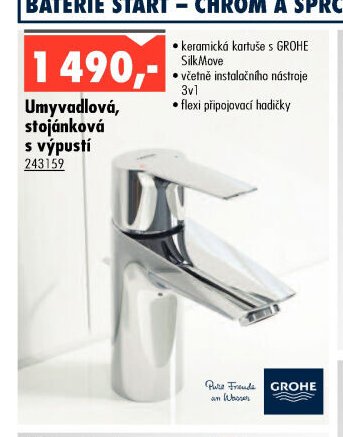 Umyvadlová stojánková s výpustí
