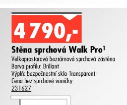 Stěna sprchová Walk Pro
