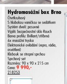 Hydromasážní box Brno