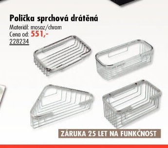 Polička sprchová drátěná