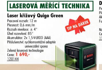 Laser křížový Quigo Green