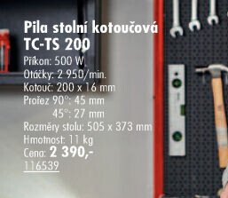 Pila stolní kotoučová TC-TS 200