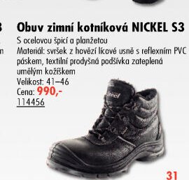 Obuv zimní kotníková NICKEL S3