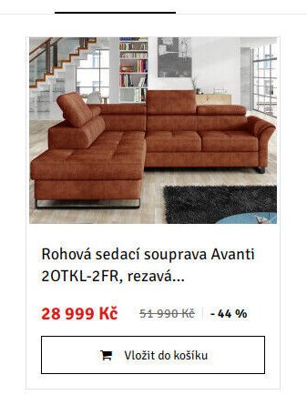 Rohová sedací souprava Avanti 2OTKL-2FR, rezavá...