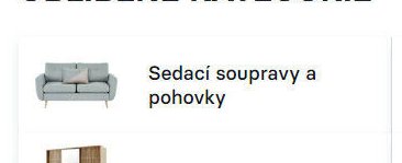 Sedací soupravy a pohovky