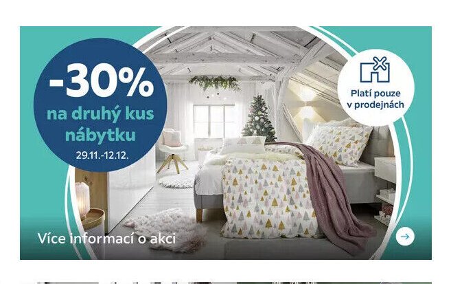 -30% na druhý kus nábytku