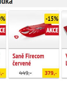 Saně Firecom červené