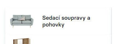 Sedací soupravy a pohovky