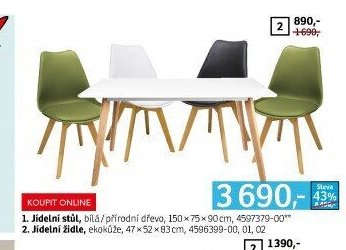 Jídelní stůl, Jídelní židle