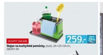 Stojan na kuchyňské pomůcky, plast, 24×13×14 cm, 116253-00