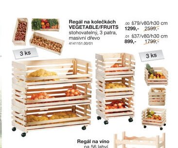 Regál na kolečkách VEGETABLE/FRUITS