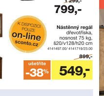 Nástěnný regál