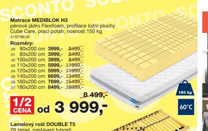 Matrace MEDIBLOK H3