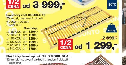 Lamelový rošt DOUBLE T5