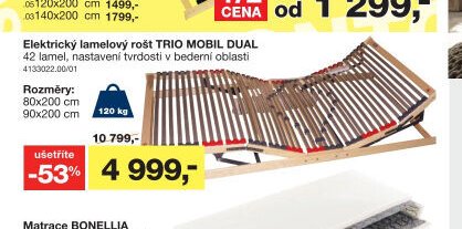 Elektrický lamelový rošt TRIO MOBIL DUAL