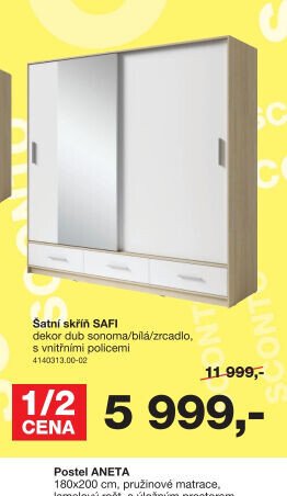 Šatní skříň SAFI