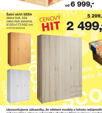 Šatní skříň SEBA