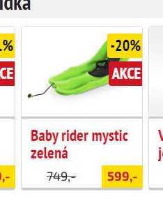 Baby rider mystic zelená