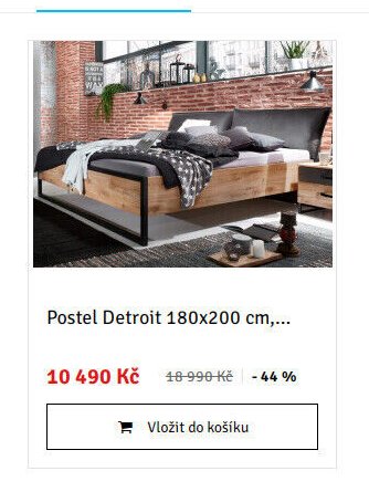 Postel Detroit 180x200 cm