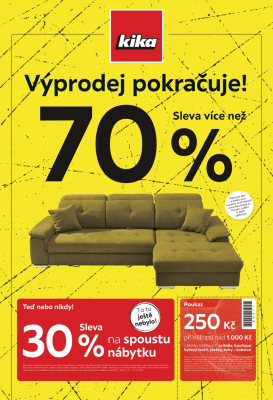 akční leták Kika nábytek 3.1.2022-16.1.2022