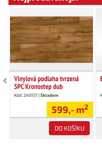 Vinylová podlaha tvrzená SPC Kronostep dub