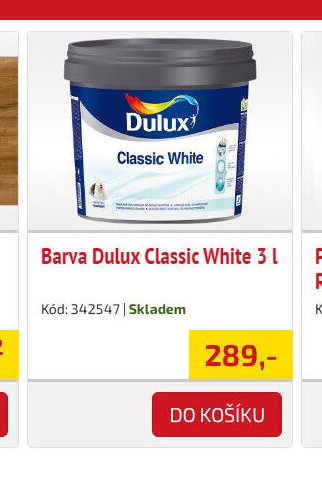 Barva Dulux Classic White 3 l