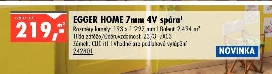 Egger Home 7mm 4V spára