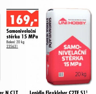 Samonivelační stěrka 15 MPa