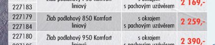 Žlab podlahový 850 Komfort liniový