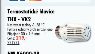 Termostatická hlavice THX - VK2