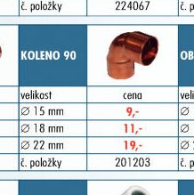 Rozvody měď - Koleno 90