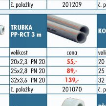Rozvody PPR - Trubka PP-RCT 3 m