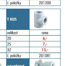 Rozvody PPR - T kus